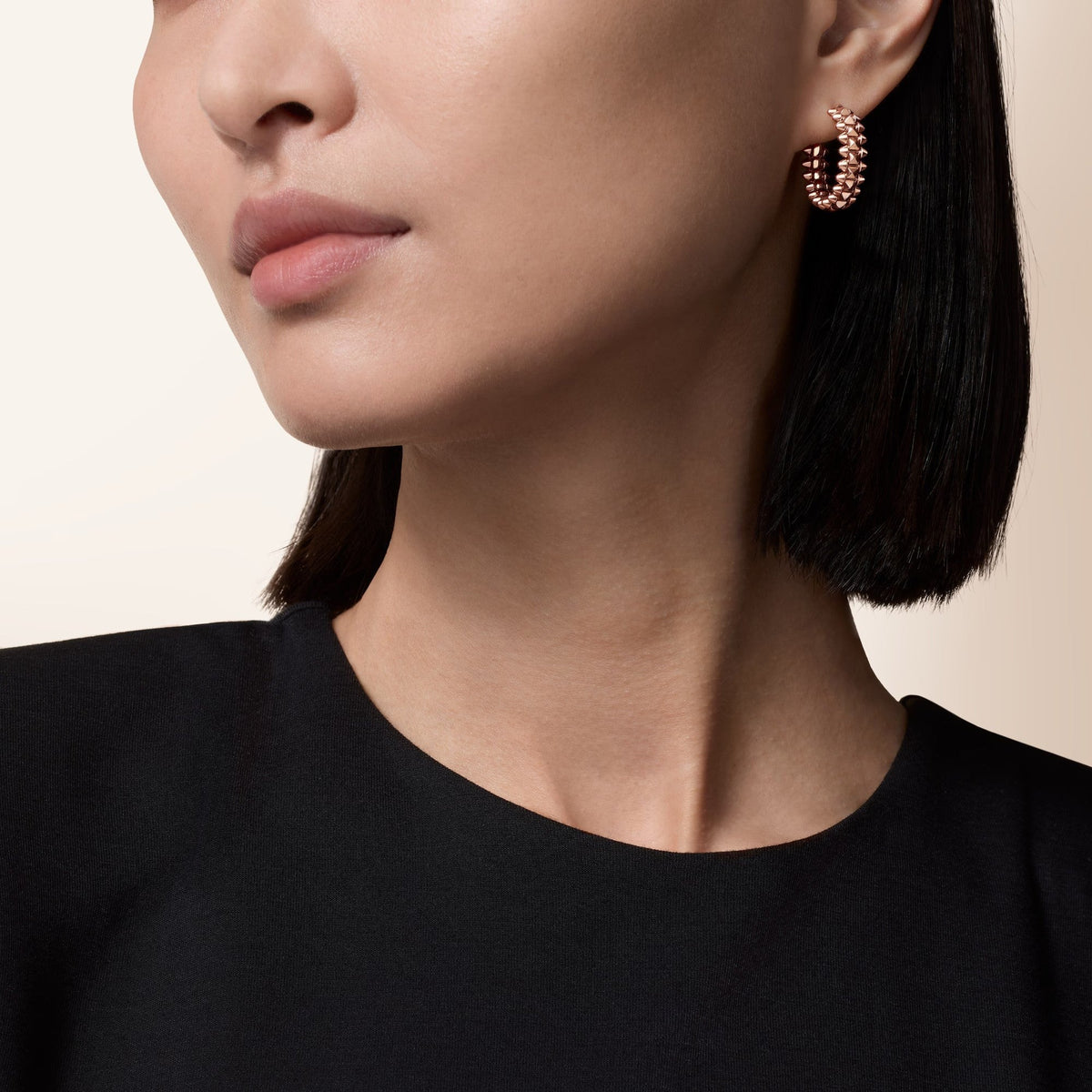 [Cadisa] CLASH SMALL HOOP EARRINGS