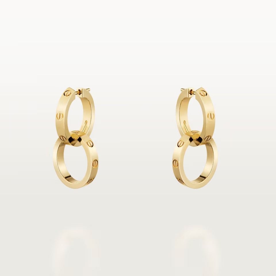 [Cadisa] LOVE 3.3MM DANGLE EARRINGS