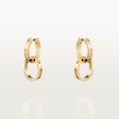 [Cadisa] LOVE 3.3MM DANGLE EARRINGS