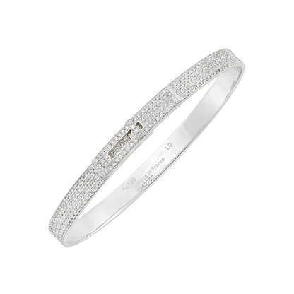 [Cadisa]HM KELLY BRACELET IN SILVER AND FULL PAVE DIAMOND