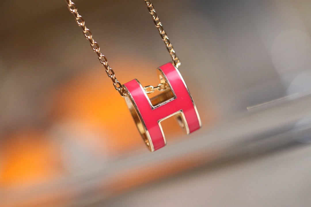 [Cadisa]POP H PEDANT PINK GOLD