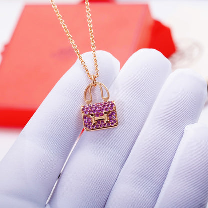 [Cadisa]CONSTANCE PEDANT PURPLE DIAMOND NECKLACE