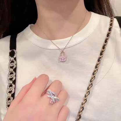 [Cadisa]CONSTANCE PEDANT PURPLE DIAMOND NECKLACE