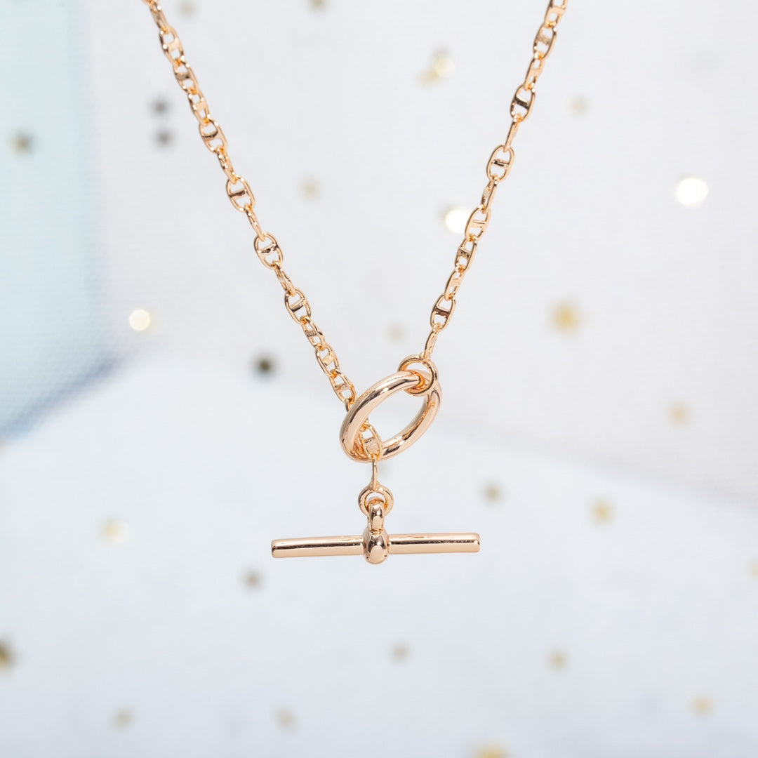 [Cadisa]ECHAPPEE NECKLACE PINK GOLD