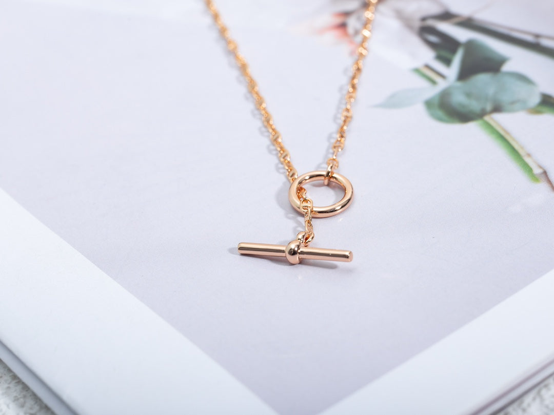 [Cadisa]ECHAPPEE NECKLACE PINK GOLD