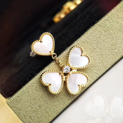 [Cadisa]CLOVER SWEET WHITE MOP EARRINGS