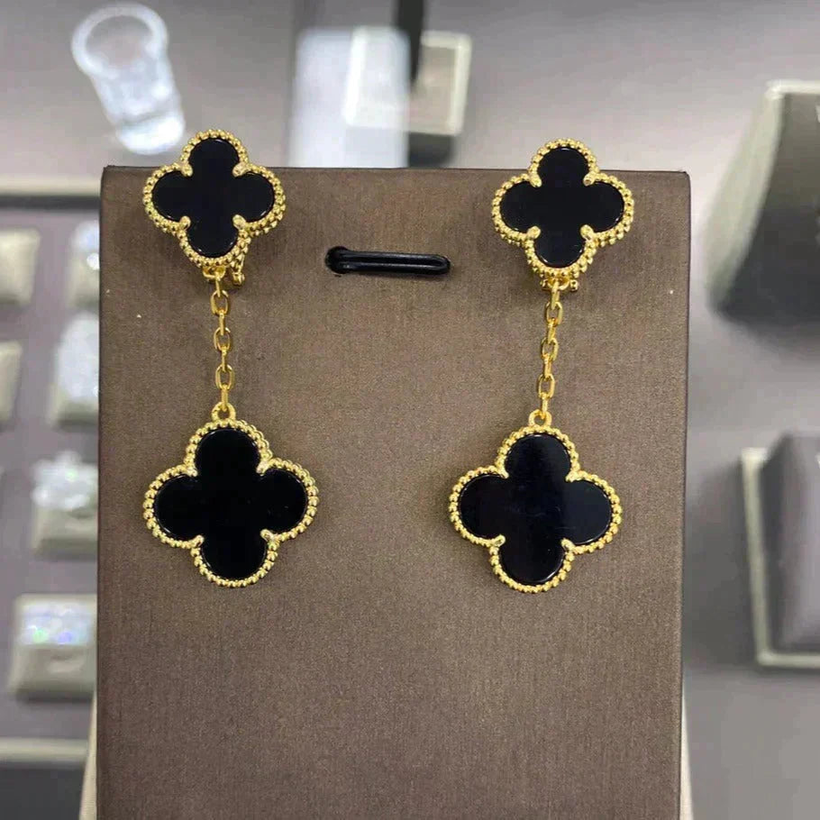 [Cadisa]CLOVER 2 MOTIFS  EARRINGS (MULTIPLE CHOICESC