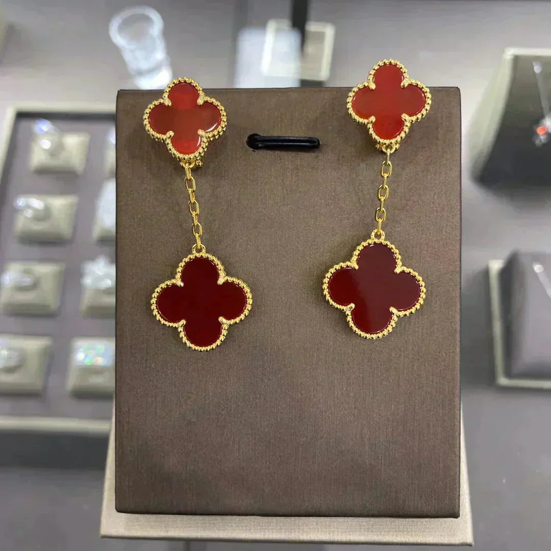 [Cadisa]CLOVER 2 MOTIFS  EARRINGS (MULTIPLE CHOICESC