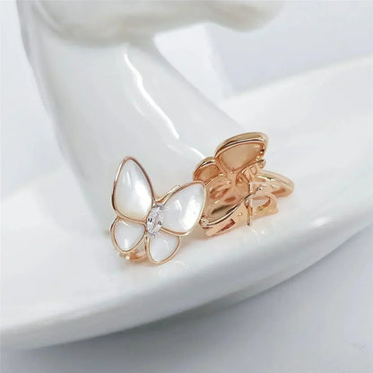 [Cadisa]BUTTERFLY MOP DIAMOND EARRINGS