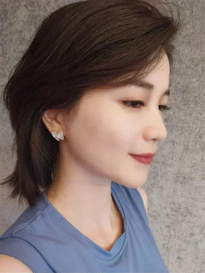 [Cadisa]BUTTERFLY MOP DIAMOND EARRINGS