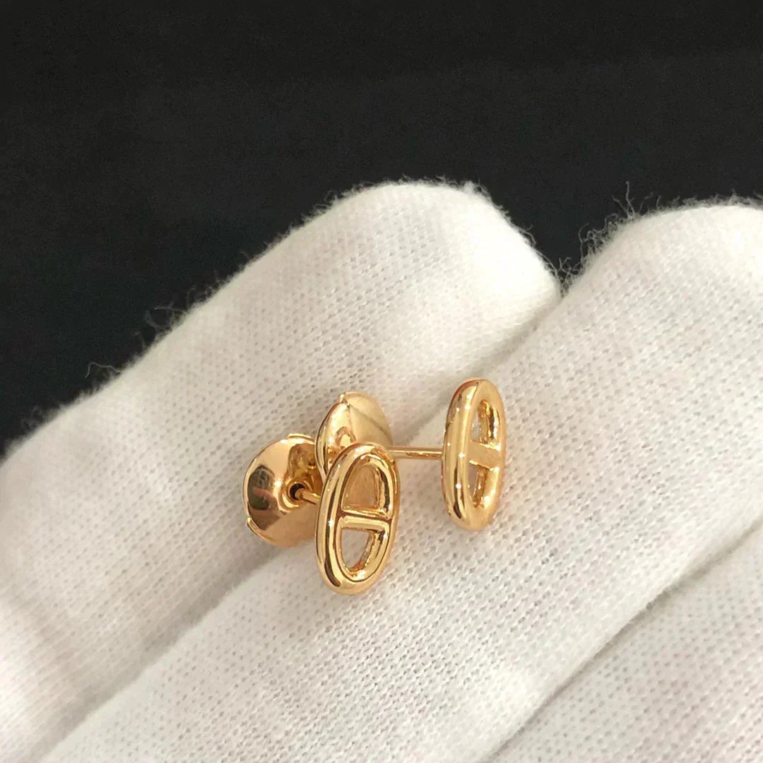 [Cadisa]CHAINE SMALL EARRINGS GOLD AND SILVER