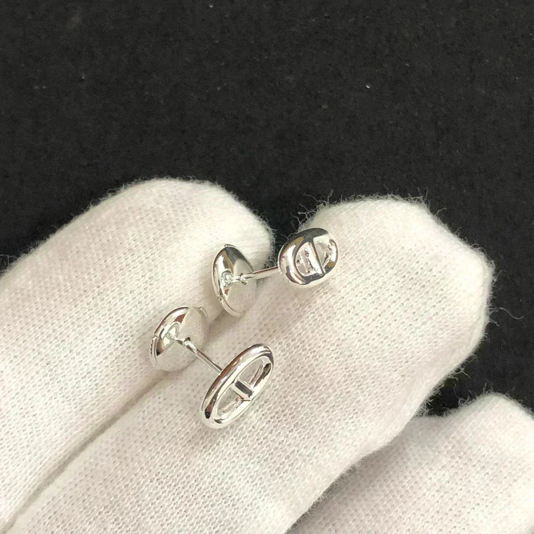 [Cadisa]CHAINE SMALL EARRINGS GOLD AND SILVER