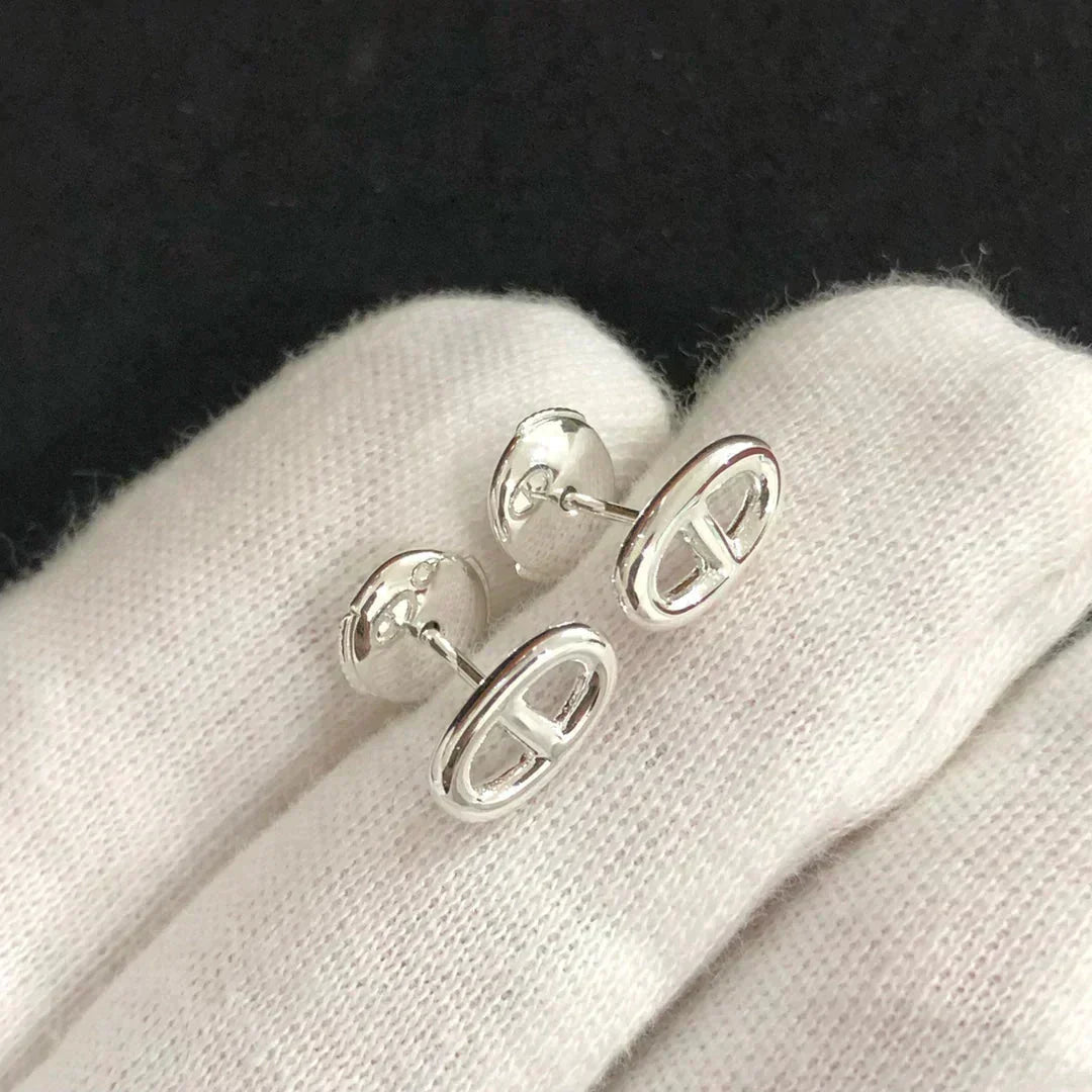 [Cadisa]CHAINE SMALL EARRINGS GOLD AND SILVER