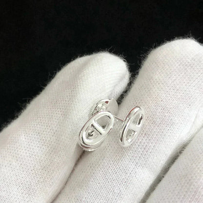 [Cadisa]CHAINE SMALL EARRINGS GOLD AND SILVER