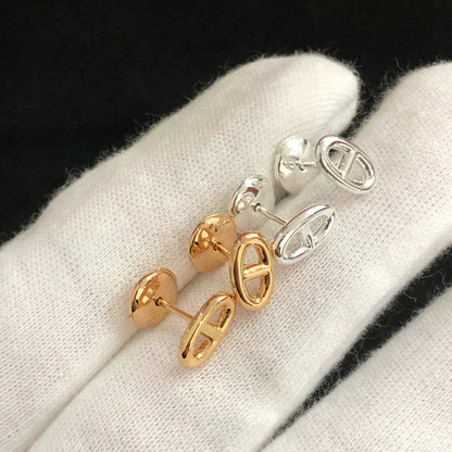 [Cadisa]CHAINE SMALL EARRINGS GOLD AND SILVER