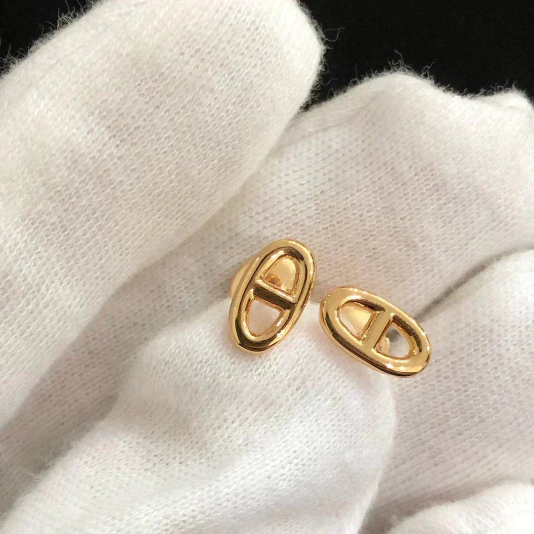 [Cadisa]CHAINE SMALL EARRINGS GOLD AND SILVER