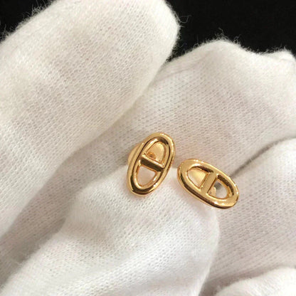 [Cadisa]CHAINE SMALL EARRINGS GOLD AND SILVER