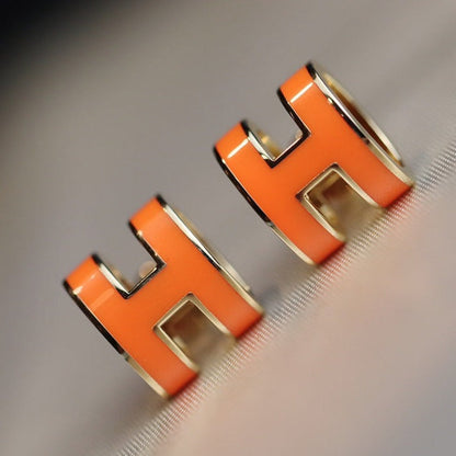 [Cadisa]MINI POP H EARRINGS ORANGE