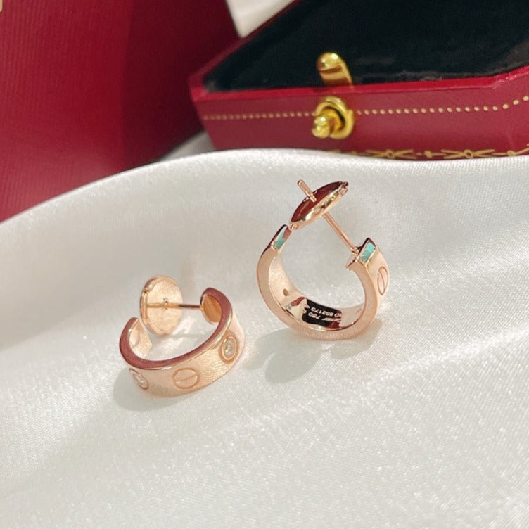 [Cadisa] LOVE EARRINGS 5.7MM 2 DIAMONDS