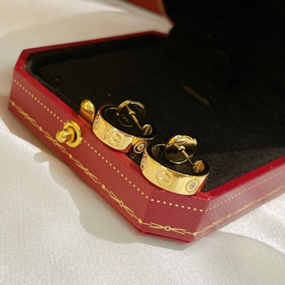 [Cadisa] LOVE EARRINGS 5.7MM 2 DIAMONDS