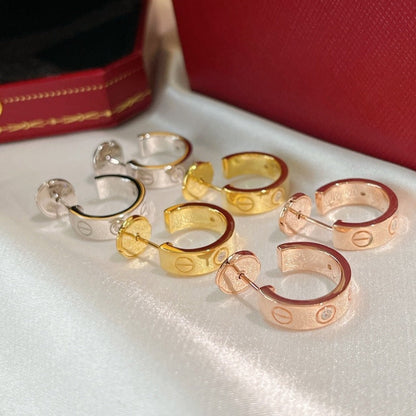 [Cadisa] LOVE EARRINGS 5.7MM 2 DIAMONDS