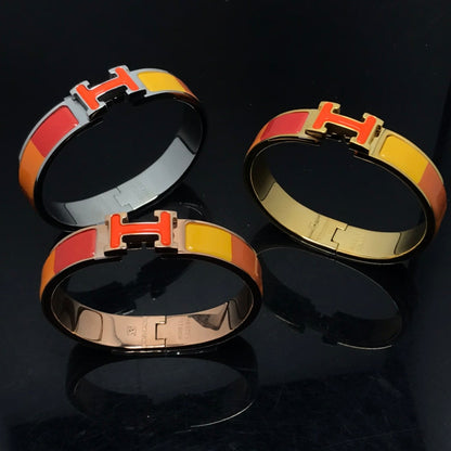 [Cadisa]H BRACELET ORANGE RAINBOW CERAMIC