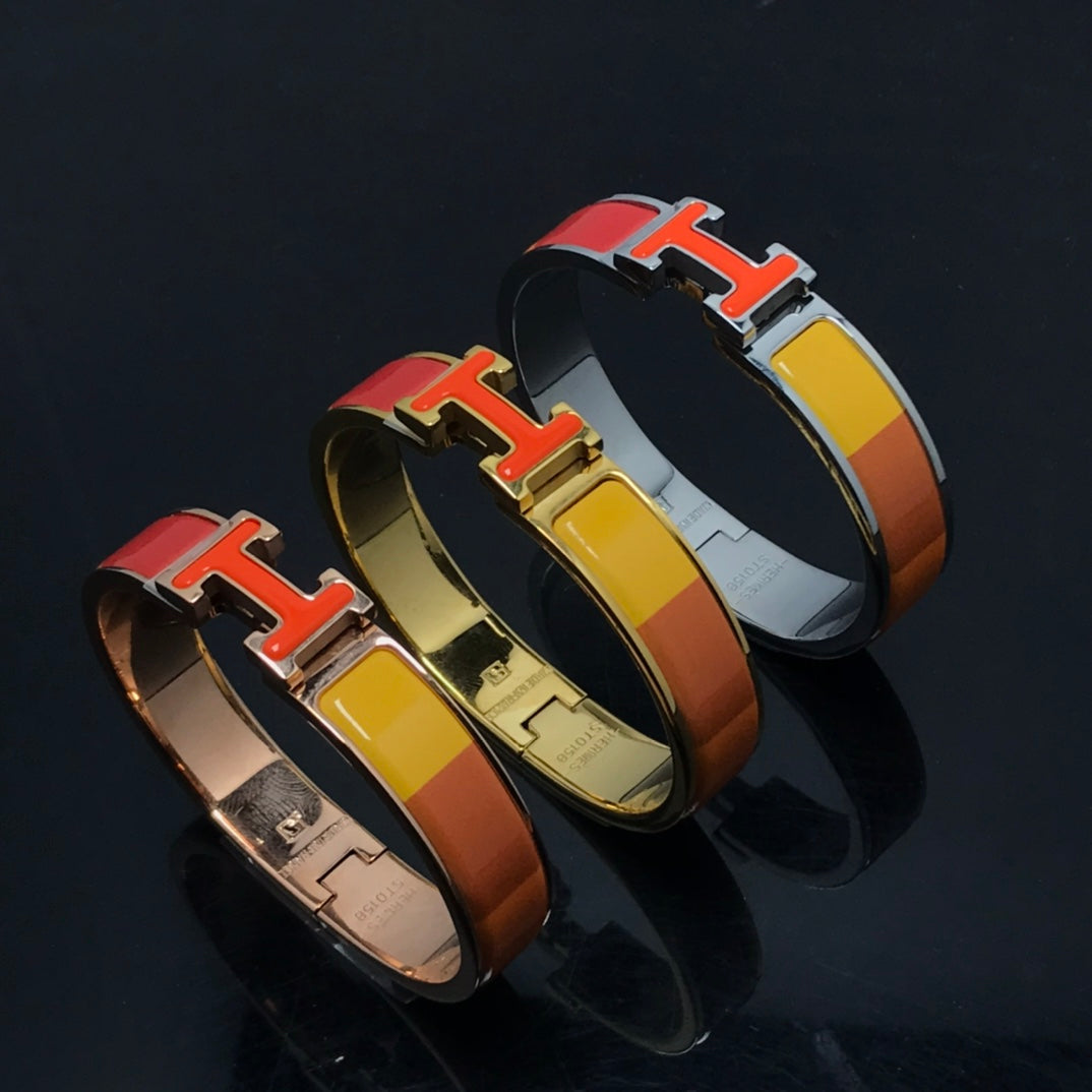 [Cadisa]H BRACELET ORANGE RAINBOW CERAMIC