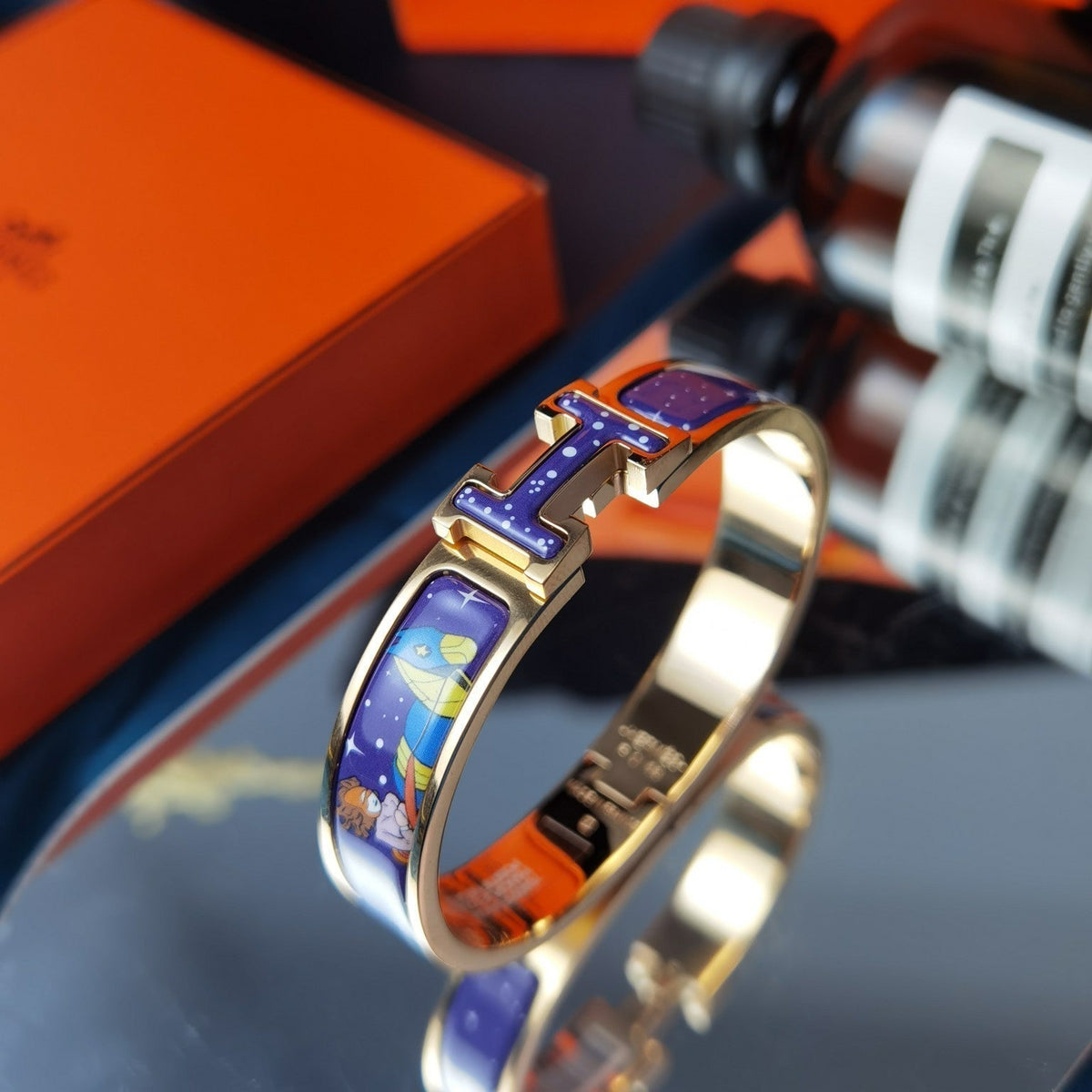 [Cadisa]H STAR AND MOON BRACELET 12MM