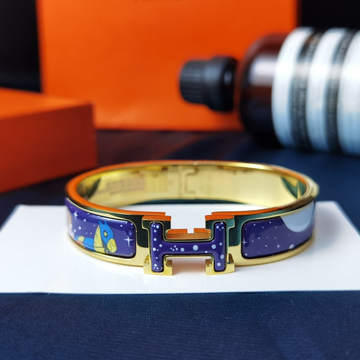 [Cadisa]H STAR AND MOON BRACELET 12MM