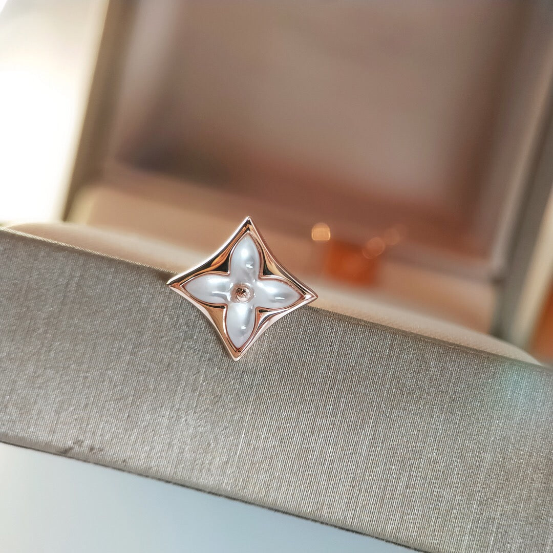 [Cadisa]STAR MOP PINK GOLD EARRINGS