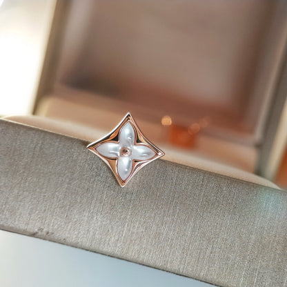 [Cadisa]STAR MOP PINK GOLD EARRINGS