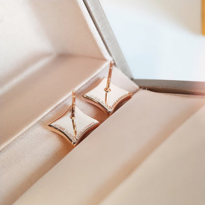 [Cadisa]STAR MOP PINK GOLD EARRINGS
