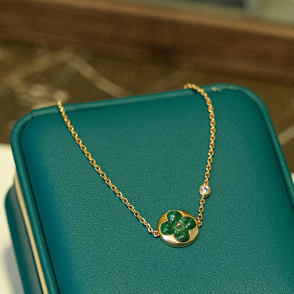 [Cadisa]SUN MALACHITE 1 DIAMOND PINK GOLD BRACELET