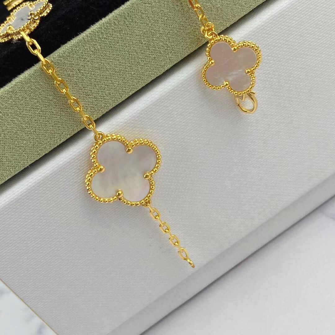 [Cadisa]MAGIC CLOVER MOP GOLD BRACELET 5 MOTIFS