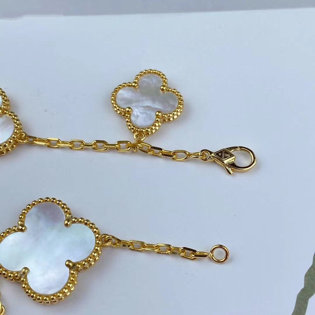 [Cadisa]MAGIC CLOVER MOP GOLD BRACELET 5 MOTIFS