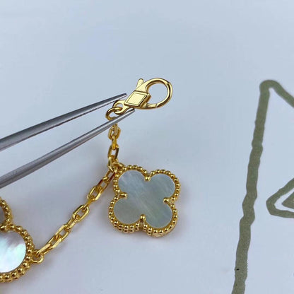 [Cadisa]MAGIC CLOVER MOP GOLD BRACELET 5 MOTIFS