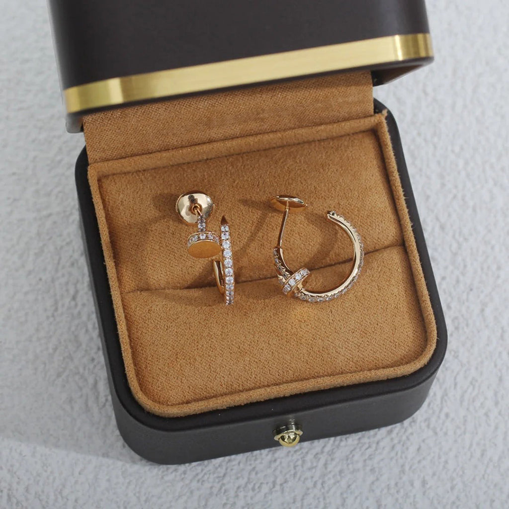[Cadisa] JUSTE FULL DIAMOND SMALL EARRINGS