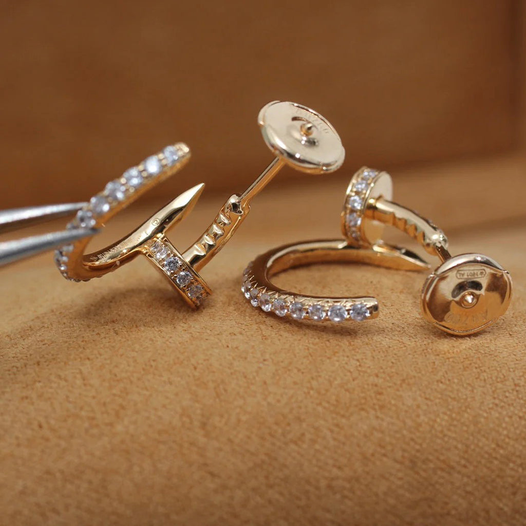[Cadisa] JUSTE FULL DIAMOND SMALL EARRINGS