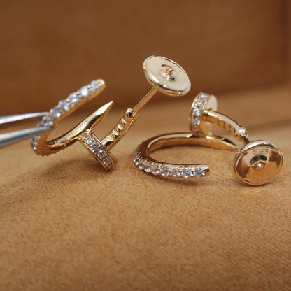 [Cadisa] JUSTE FULL DIAMOND SMALL EARRINGS