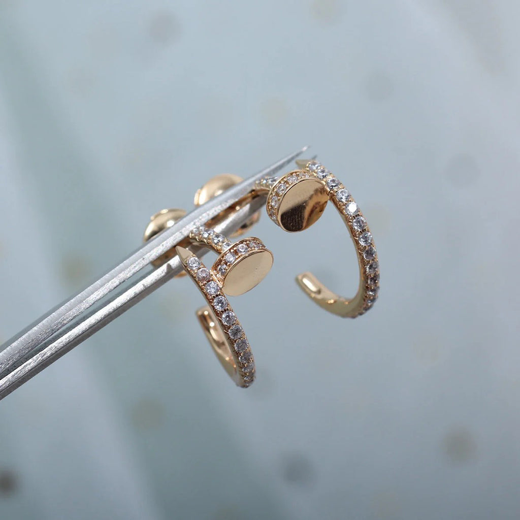 [Cadisa] JUSTE FULL DIAMOND SMALL EARRINGS