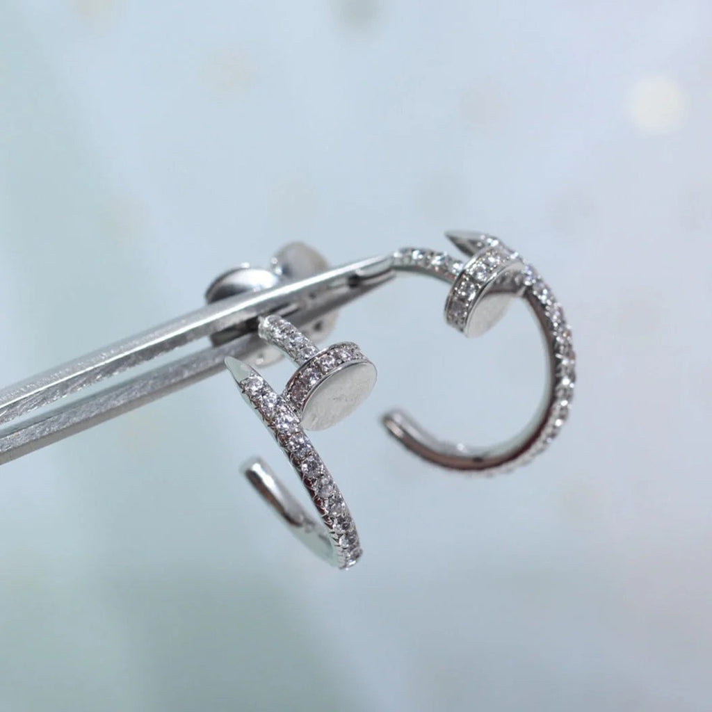 [Cadisa] JUSTE FULL DIAMOND SMALL EARRINGS