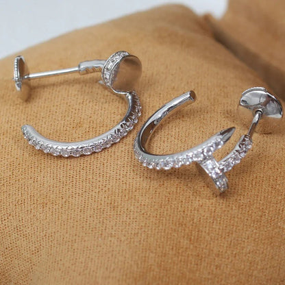 [Cadisa] JUSTE FULL DIAMOND SMALL EARRINGS