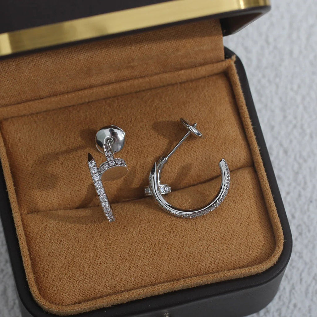 [Cadisa] JUSTE FULL DIAMOND SMALL EARRINGS
