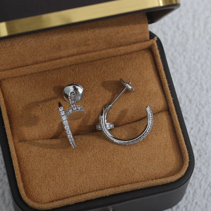 [Cadisa] JUSTE FULL DIAMOND SMALL EARRINGS