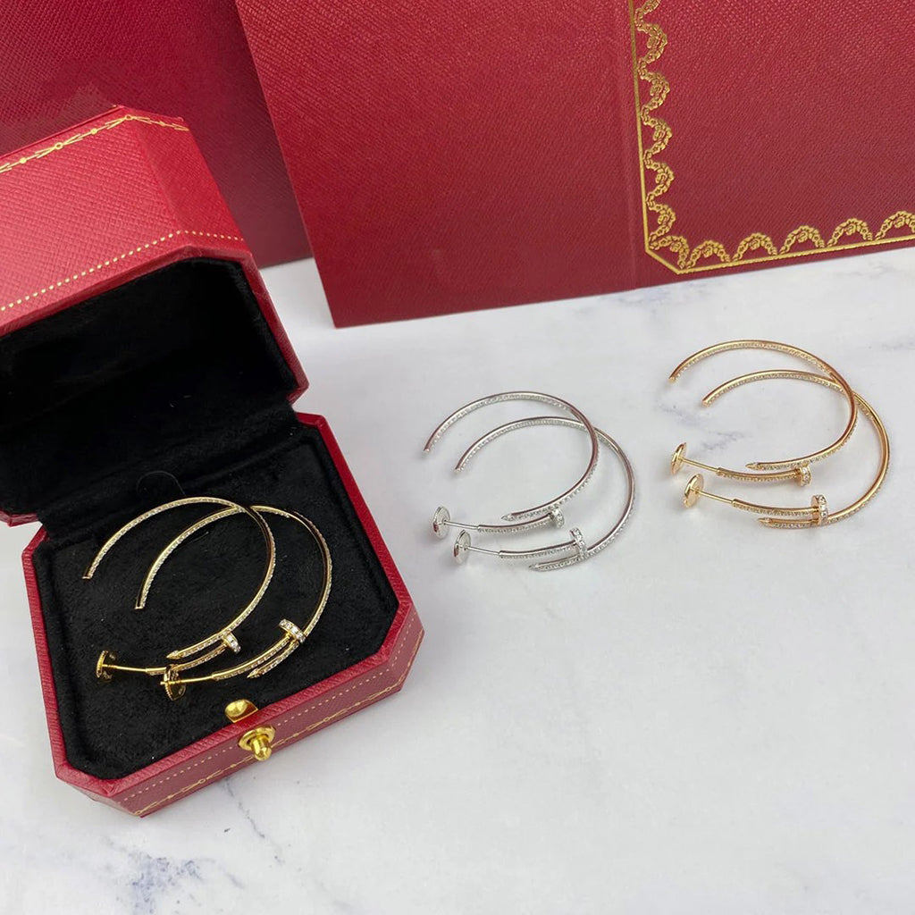 [Cadisa] JUSTE FULL DIAMOND LARGE EARRINGS