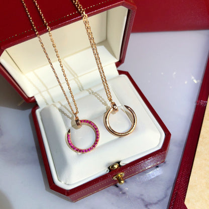 [Cadisa] JUSTE NECKLACE RED FULL DIAMONDS