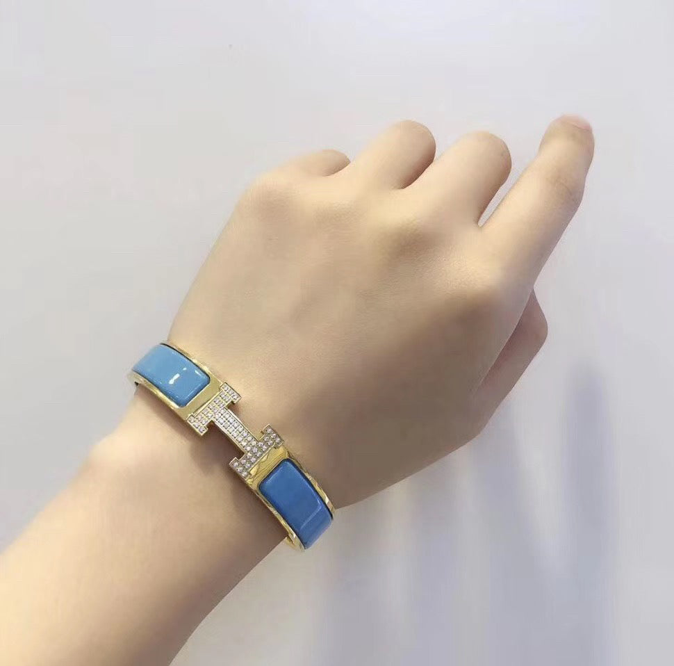[Cadisa]H CLOUD BLUE BRACELET GOLD DIAMOND