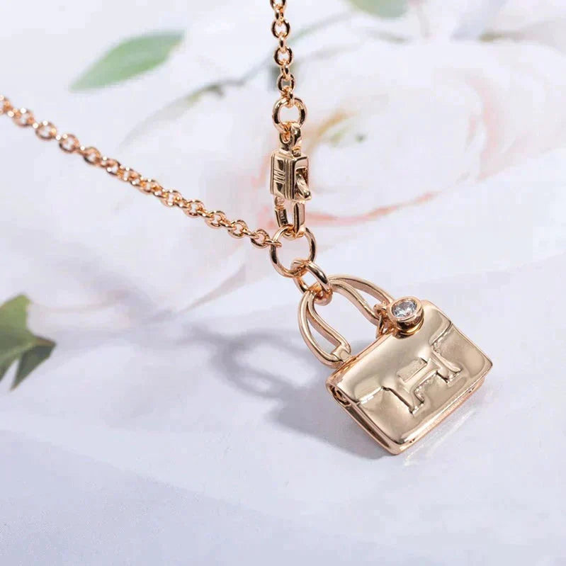 [Cadisa]AMULETTE PEDANT ROSE GOLD NECKLACE