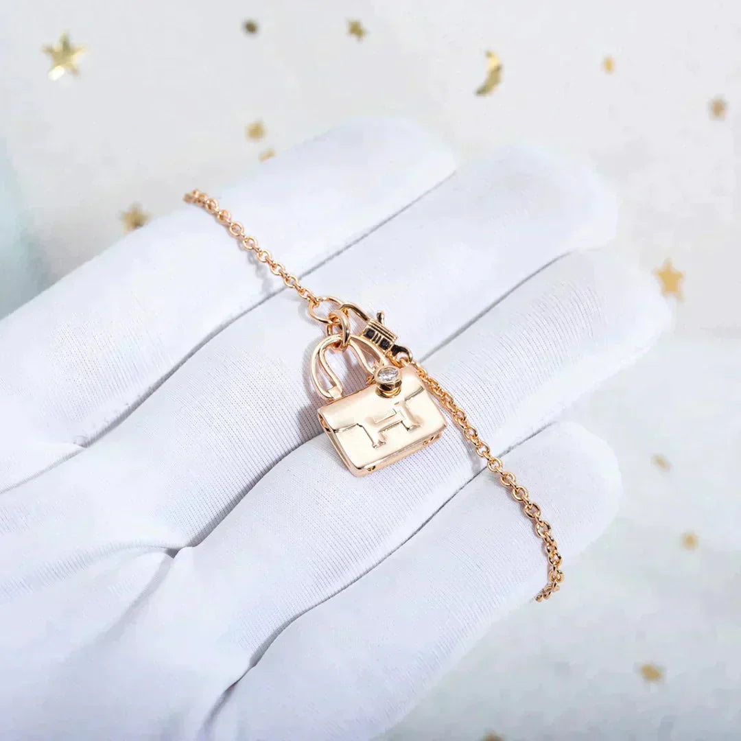 [Cadisa]AMULETTE PEDANT ROSE GOLD NECKLACE