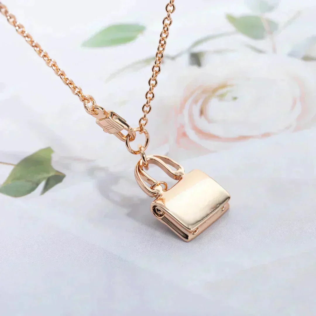 [Cadisa]AMULETTE PEDANT ROSE GOLD NECKLACE